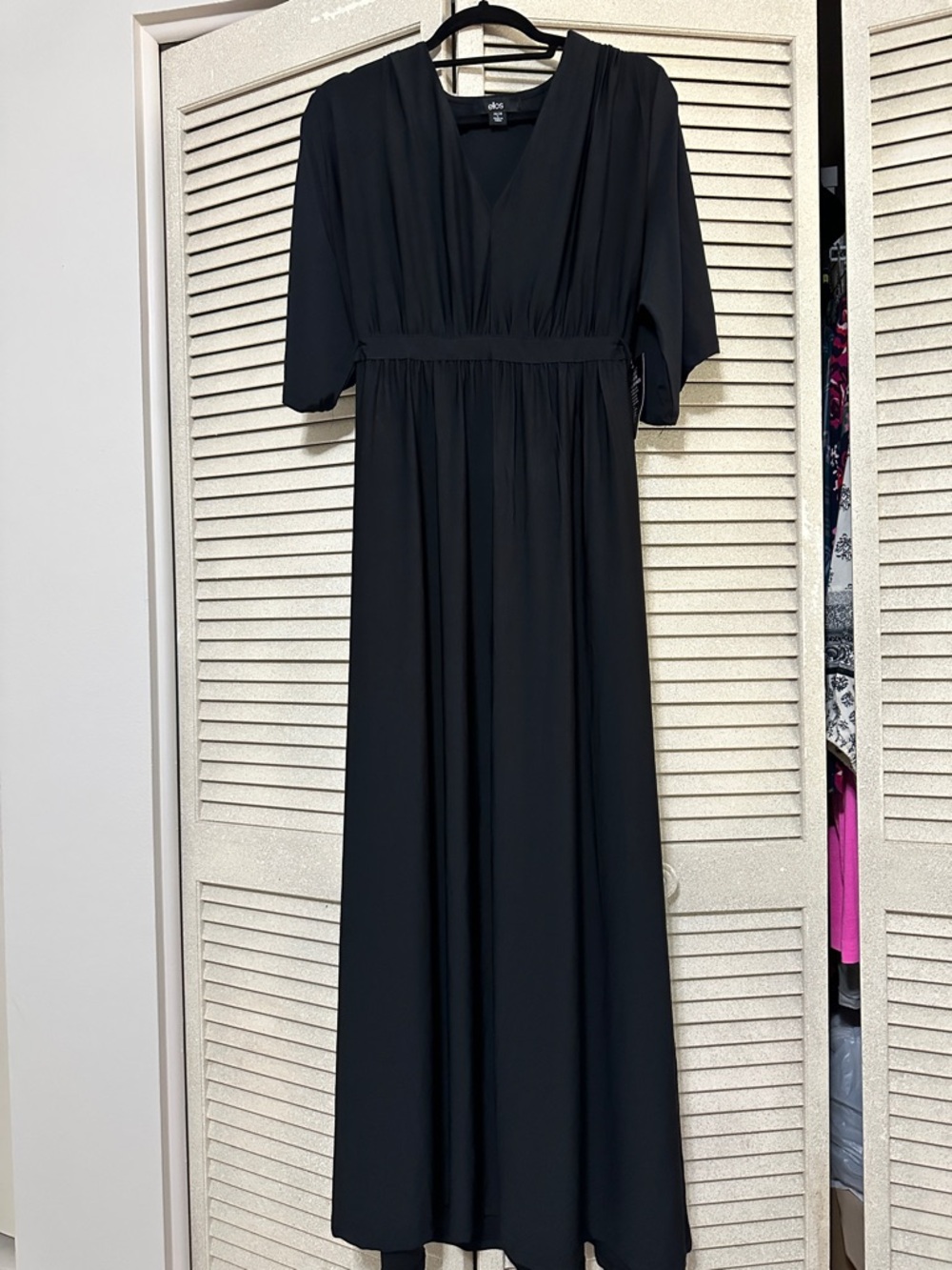 ellos Black V-Neck Puff Sleeve Maxi Dress - Picture 6 of 9